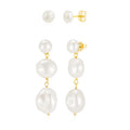 Gemnel Handmade Recycled 925 Silver Button Baroque Freshwater Pearl Custom Drop Women Bridal Earrings