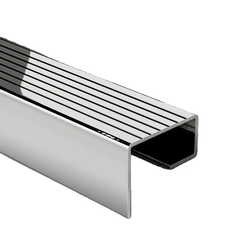 Spiral Staircase Stair Parts Rubber Strips Stainless Steel Stair Tile Trim