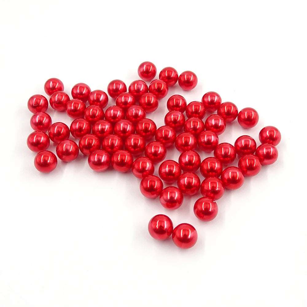 Wholesale Imitation Beads Plastic Loose Pearls Round ABS Pearl Without Hole for DIY Jewelry Garment Decoration