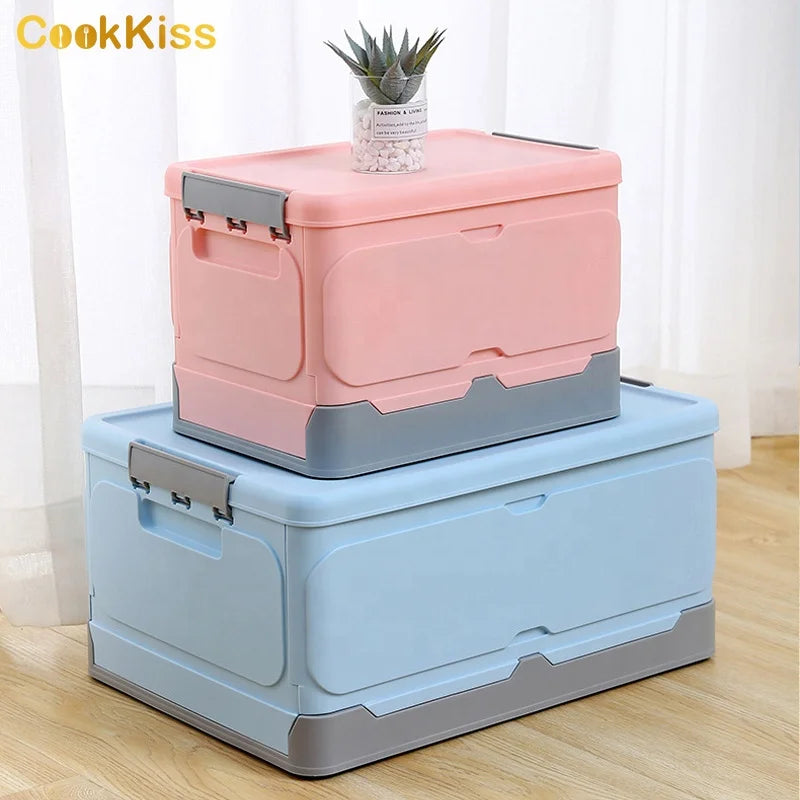 Large Capacity Foldable Storage Box with PP Plastic Collapsible Quilt Toy Camping Car Organizer Factory Price