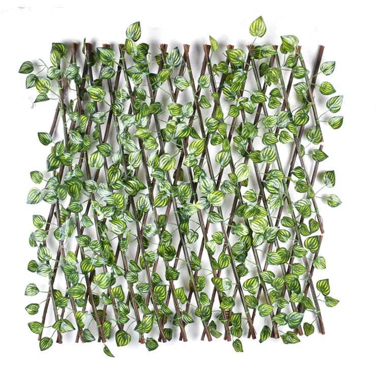 Fence Privacy Screen Artificial Leaf Faux Ivy Expandable/Stretchable Privacy Fence Screen for Balcony Patio Outdoor