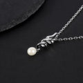 D1032 Abiding Fine Jewelry Factory Wholesale 8mm White Fresh Water Pearl Trendy Princess Necklaces Handmade 925 Necklace