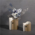 Modern European Home Decor Bulk Clear Glass Bag Flower Vases for Weddings Floor Vases for Table Decorations Leather Glass