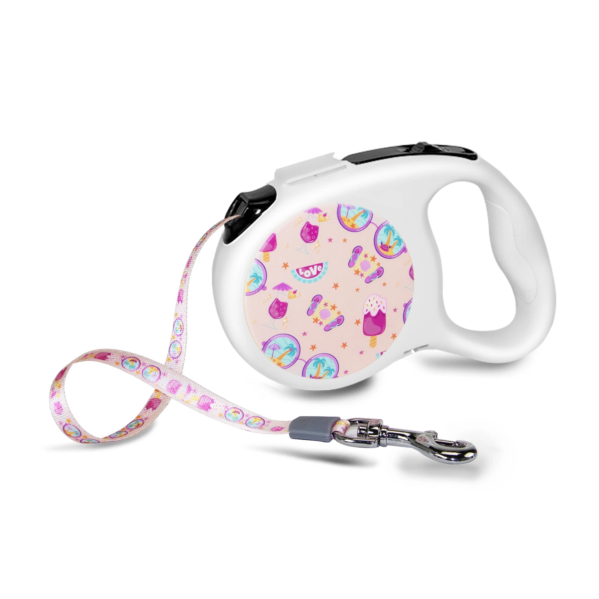 Kingspeed Luxury Retractable Lace Dog Leash with Adjustable Feature Colorful Printed Logo for Summer Use