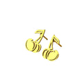 HOVANCI Cute Cherry PVD Gold and Silver Plated Stainless Steel Stud Earrings Fashion Jewelry for Children Girls