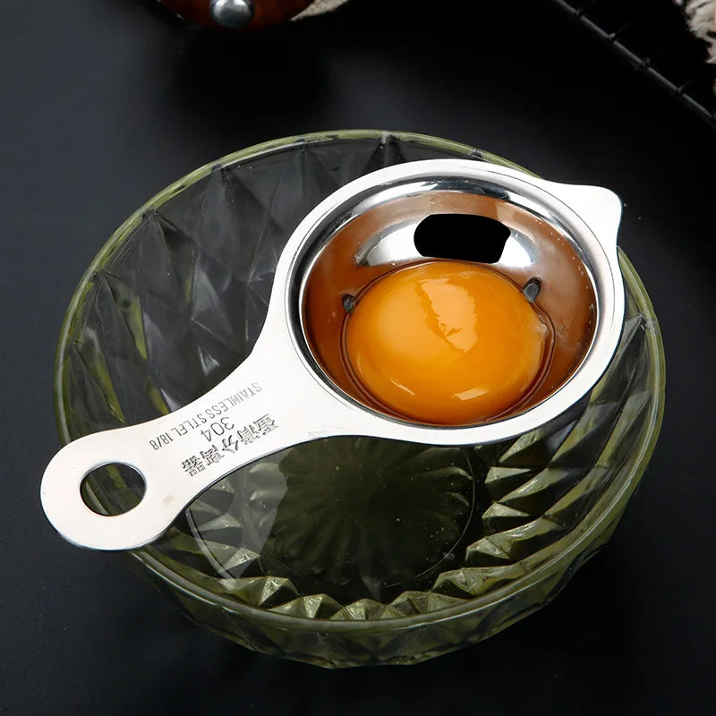 Kitchen Accessories Stainless Steel Funnel Spoon Egg Divider Tool Egg Yolk Filter Gadgets for Separating Egg White Milk Shake