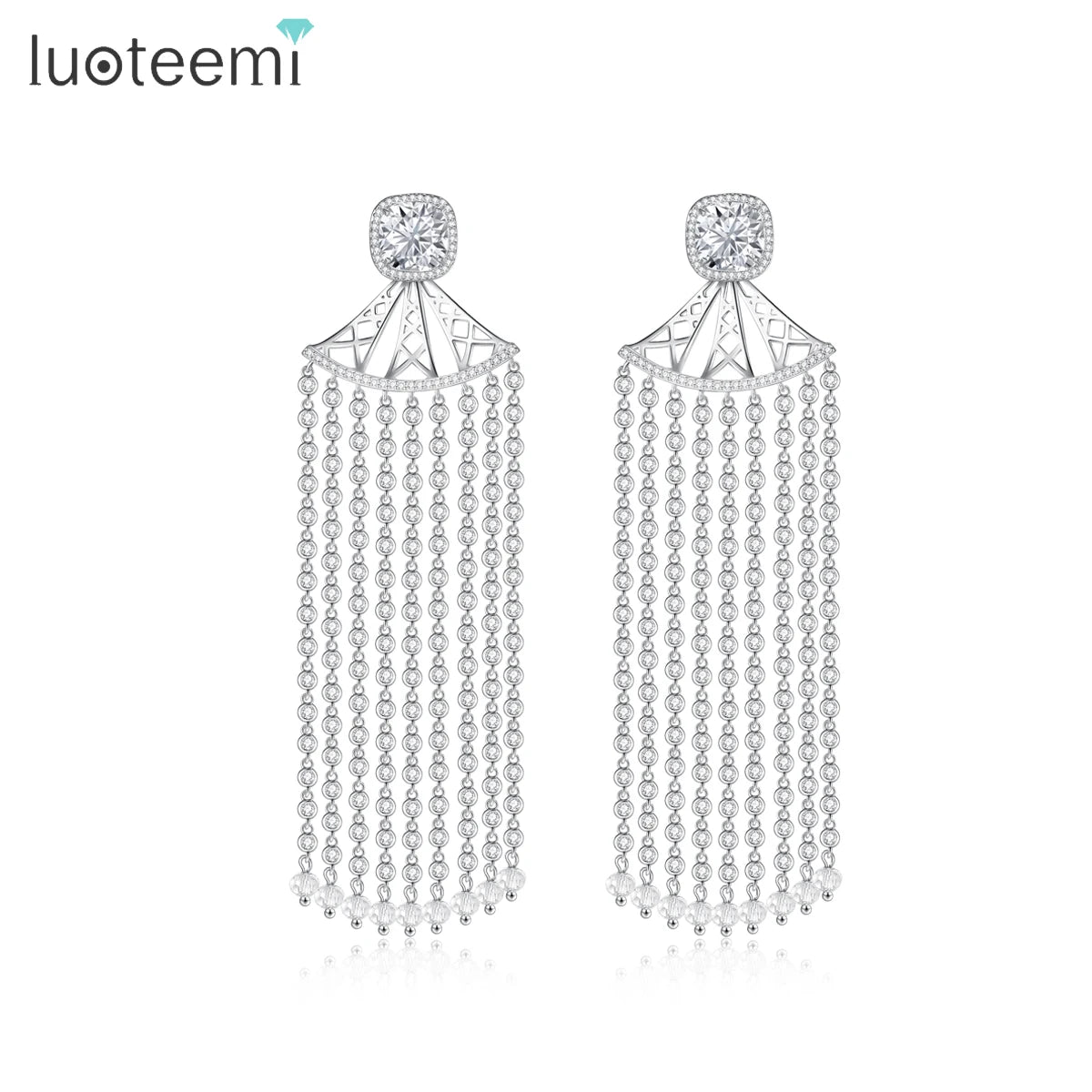 LUOTEEMI Jewellery Fancy Big Dangling Earing Bohemian Fashion Large Vintage Drop 2024 Long Tassel Earrings