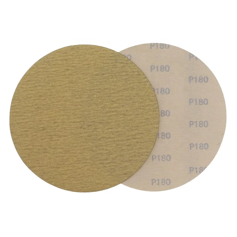 8Inch Yellow Round Sandpaper Hook and Loop Sanding Disc Aluminum Oxide Sand Paper Discs for Abriasive Tools Polishing Deburring