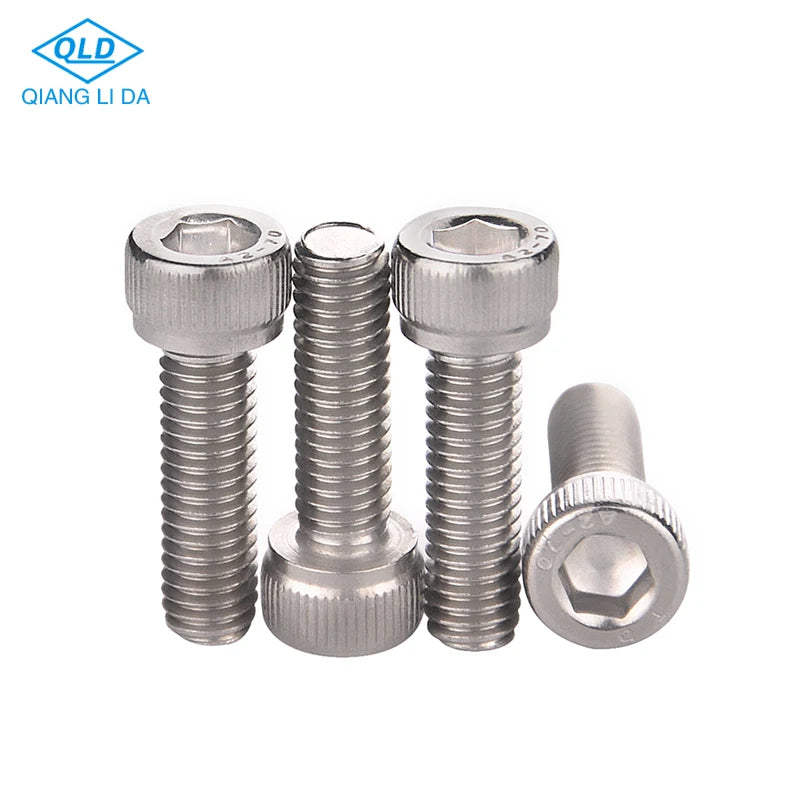 DIN912 M1.4 M1.6 M2 M2.5 M3 M4 M5 M6 304 A2-70 Stainless Steel Hexagon Socket Head Cap Allen Screw Hex Socket Cylinder Head Bolt