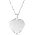 None Tarnish Wholesale Custom Stainless Steel Heart Charm Pendant Necklace for Gift Friend
