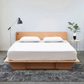 No-Screw Simple Minimalist Wooden Koala Bed Double King Queen Plywood Bed Frame with Storage Foldable Panel Wood Style