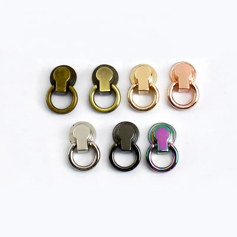 Meetee KY252 Handbag Holder Studs Screws with Swivel Ring Buckle for Bag Hanging Chain Rivet Screw Side Pull Handle Clip Fitting