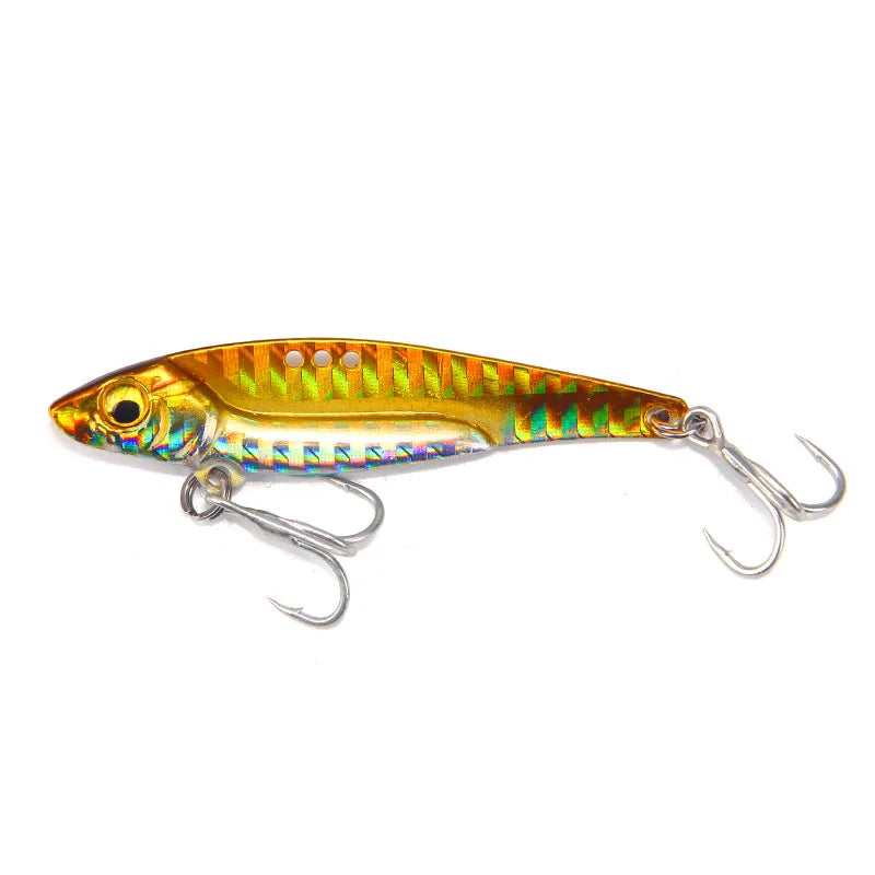 8g/13g/16g Fishing Metal Jigging Spoon Lures VIB Swimbait Spinner Blade Bait for Saltwater Fish Sea Bass Trout Walleye Bass