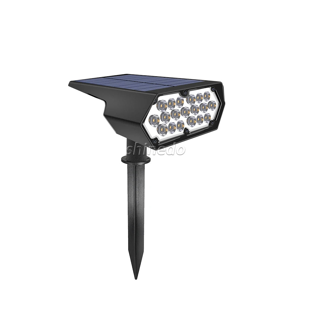 19 LED Outdoor Solar Powered Stake Lights IP65 Waterproof Landscape Solar Garden Light