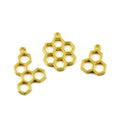 10pcs Honeycomb Frame Bezels for UV Resin Jewelry Golden Hollow Frame Pendant DIY Craft Tools Accessories