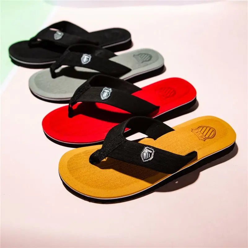 2022 Hot Sale Men's Summer Beach Flip Flops High Quality Non-slip Sandals Light Weight Printed Style for Winter Season