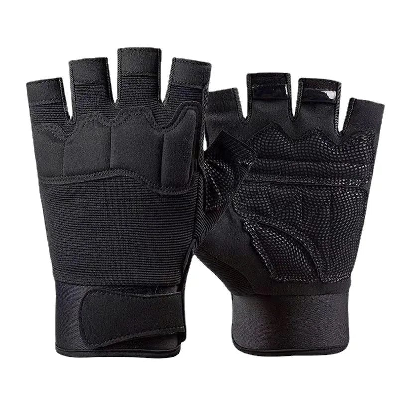 Tactical Gloves Camo Cycling Glove Sport Climbing Paintball Shooting Hunting Riding Ski Half Finger Mittens Men