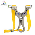 PIAO YU High Quality Portable Shooting Slingshot Metal Slingshot Stainless Steel with Rubber Band