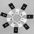 Best Selling Custom Logo Woven Clothing Labels S M L XL Ready Stock for Clothing Packaging High Visibility Clothing Size Tags