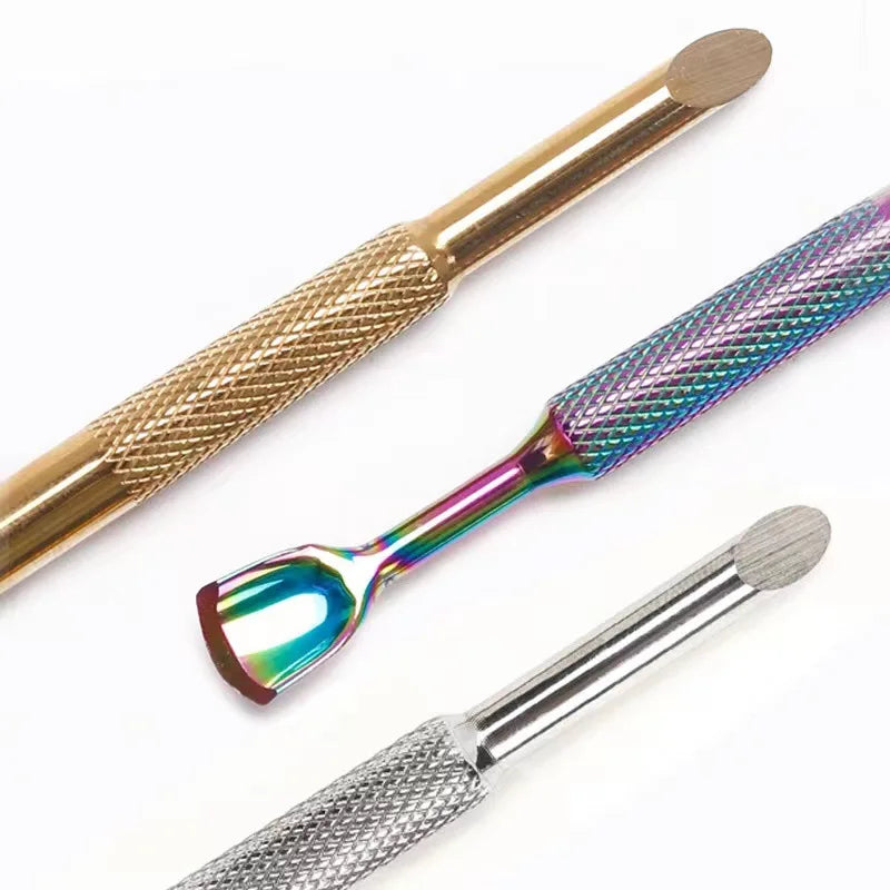 2 in 1 Double Head Stainless Steel Nails Tools Hand Cuticle Nail Pusher