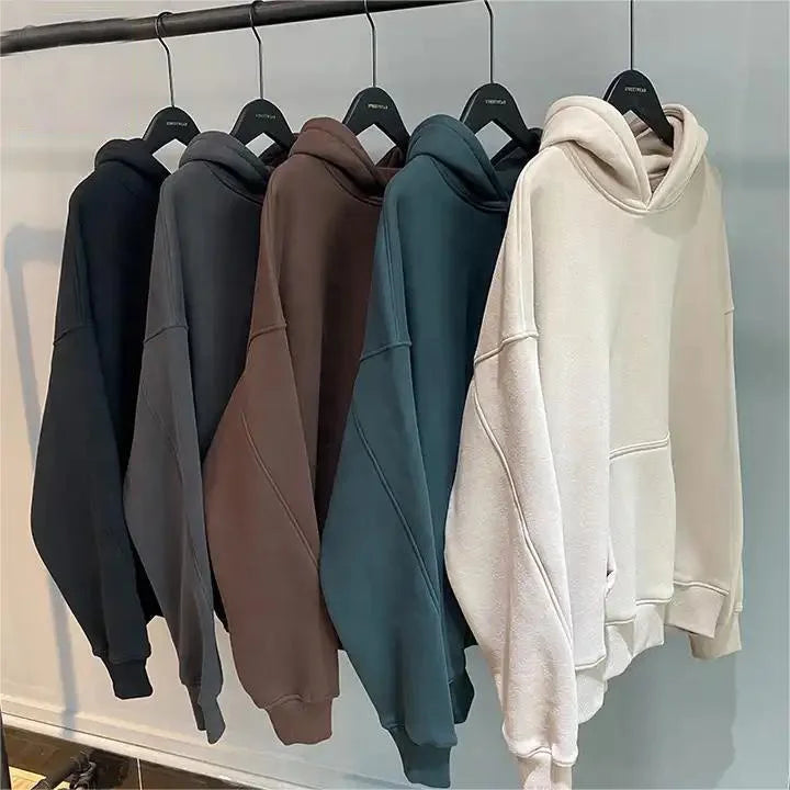 High Quality Puff Printing Hoodie Custom logo 500G 100% Cotton Heavyweight Fleece Blank Oversized Plus Size Men'S Hoodies