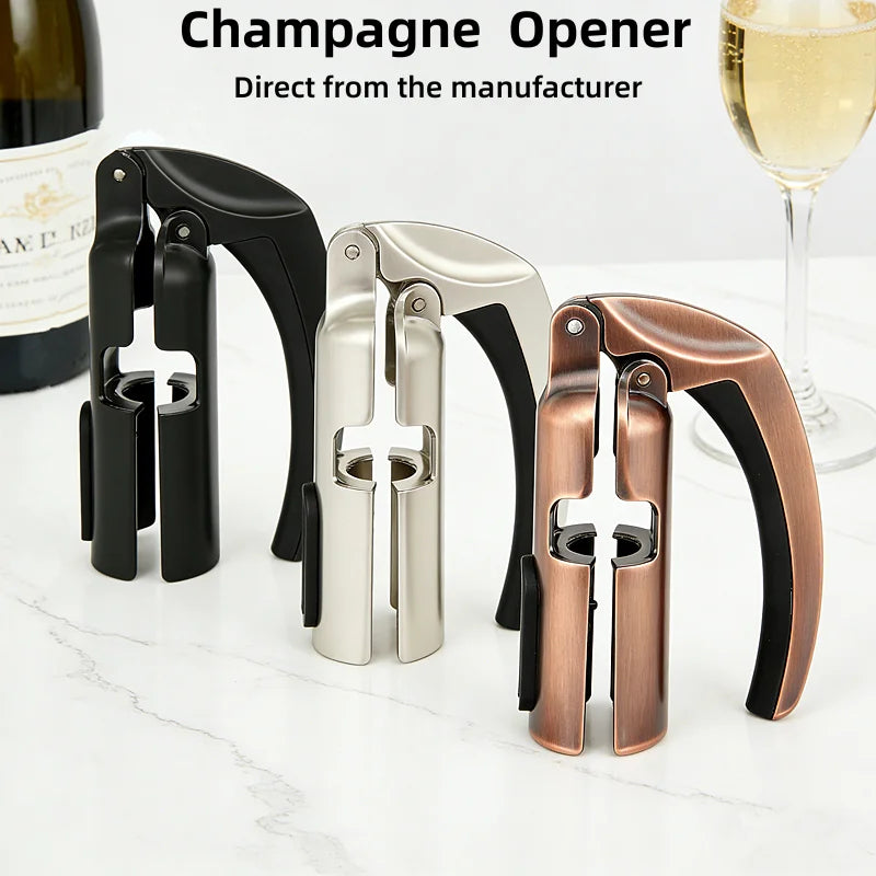 Hot Sale Factory Sales Customizable  Zinc Alloy Champagne Corkscrew  Champagne Bottle Opener