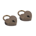 25*32mm Antique Brass Heart Shape Lock With Love Padlock Heart Metal Padlock With Key