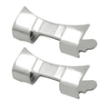 2Pcs 19-24mm New Silver Stainless Steel Watch Strap Bracelets Curved End Band Parts Arc Interface Accessories