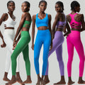 Wholesale Yoga Sets Plus Size Running Colorful New Design Sports Sets High Waist Training Women Sport Yoga Gym Fitness Sets