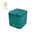 Arabic Textured PU Leather Jewelry Box Ring Luxury Jewellery Boxes Packaging With Logo Printed