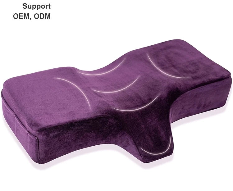 WJ-1050 Memory Foam Neck Lash Pillow Eyelash Extension Elastic Bed Cover Sheet Makeup Salon Hotel Camping Sleeping Airplane