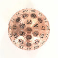 China Manufacturers Engraving Custom Zinc Alloy Polyhedral D100 Dice 50mm Wholesale Big Size for Role Playing Games