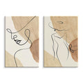 French Line Abstract Still Life Watercolor Canvas Art-Modern Decorative Painting for Bedroom Living Room Durable Custom Size