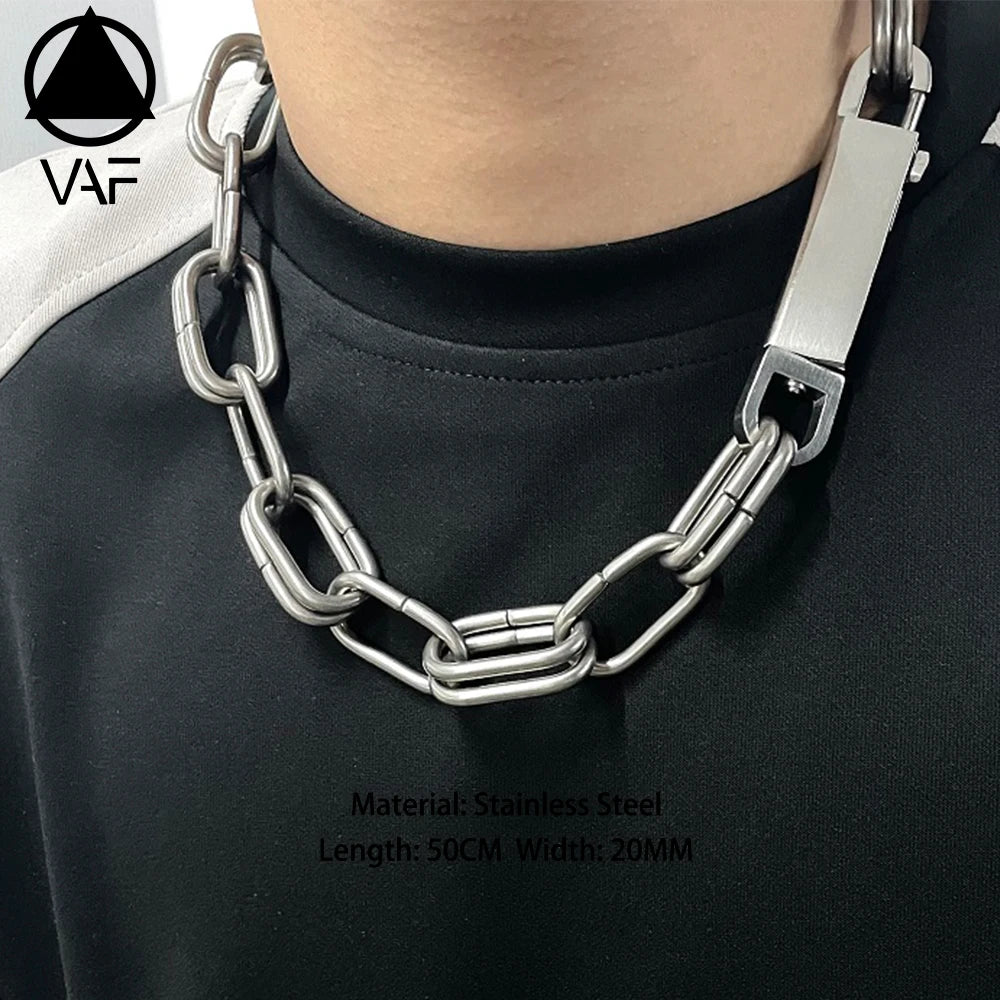 VAF COOL!!!55CM Large Single and Double Thick Chain Necklace Width 20.5CM Adjustable With Custom Chain Clasp