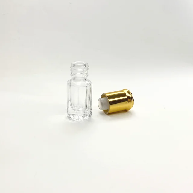 Arabic Design 3ml6ml9ml12ml Empty Attar Perfume Crystal Glass Bottles with Roll on for Dropper Sealing Screen Printing