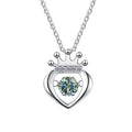 Dancing Moissanite Necklace18+2 Inch Lab Created Diamond Pendant 925 Sterling Silver Necklace with GRA Certified