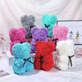 Factory Wholesale 25cm Rose Bear Couple Gift Valentine's Day Teddy Bear Rose
