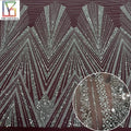Luxury African Beads Lace Fabric Sequins Tulle Pearl Lace Bridal Wedding Embroidered Beaded Lace Fabric