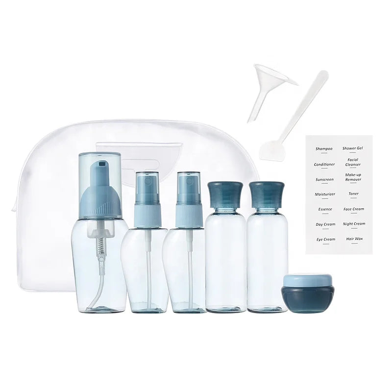 New Leak-Proof Toiletry Containers Cosmetic Travel Cosmetic Packing Bottle Kit Custom Travel Bottle Set Plastic Travel Bottles