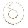 Hot Jewelry Set Fashion Simple Light Luxury Design Minimalist Stainless Steel  Bracelet Necklace Set