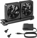 JR Aquarium Chillers Fish Tank Cooling Fan System 2/3/4 Heads Wind Power and Angle Adjustable Clip on Chiller