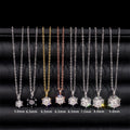 0.5ct 1ct 2 Ct 3ct Round Briiliant Cut Solitair Women Necklace 925 Sterling Silver Lab Diamond Necklace Moissanite Necklace