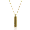 Alin Stainless Steel Stock Anti Anxiety Gold and Silver Necklace Whistle Anxiety Meditation Healing Pendant