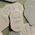 Personalised Arch Shaped Card Paper Luxury 600g 3d Embossed logo Cotton Greeting Paper Card Luxury Business Card