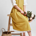 Korean Style Fancy Cotton Aprons Anti-fouling Home Kitchen Aprons for Flower Cafe Shops Bib Chef Sleeveless Apron