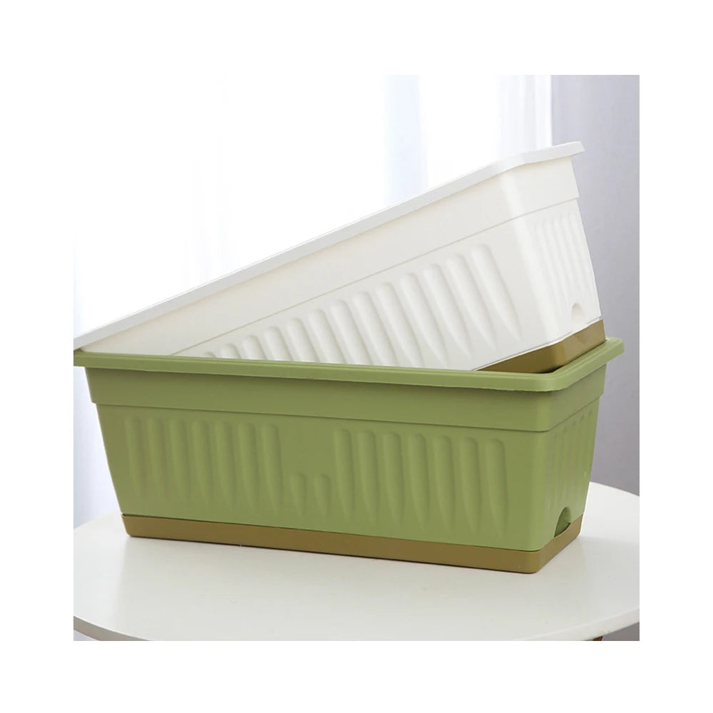 Thick Outdoor Large Rectangular Vegetable Flower Planter Square Plastic Plant Pot for Garden Balcony