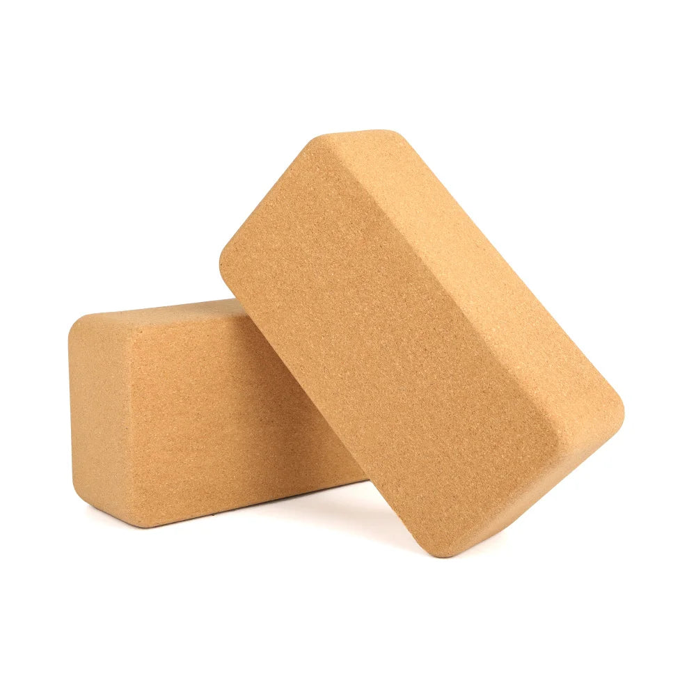 Wholesale High-Density Solid Yoga Gymnastics Exercise Brick 3x6x9" Cork Yoga Blocks