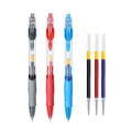 Custom Blue 0.5mm Retractable Gel Ink Pen Soft Rubber Click Pen with Clear Cello Gel for Personal Promotions Plastic Material