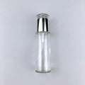 Transparent Luxury Crystal Glass Lotion Pump Bottle With Plastic Lid