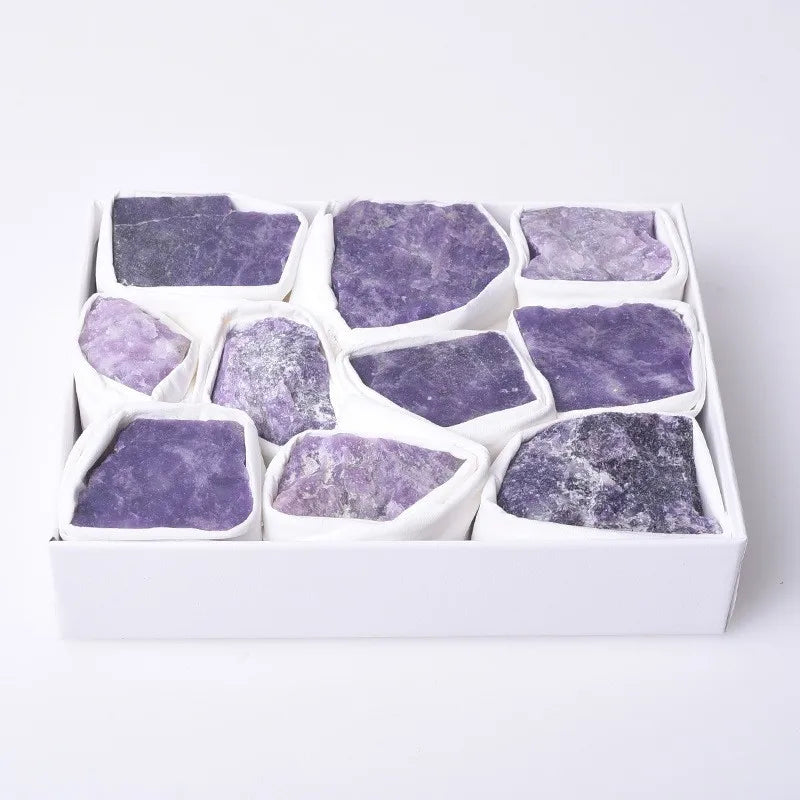 Hongzhuo Wholesale Bulk Natural Raw Gemstones Rough Lepidolite Stones Healing Meditation for Decoration